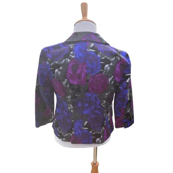 Michael Kors Floral Blazer Woman's Petite‎ Small - Picture 2 of 5